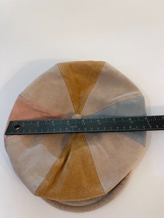 Vintage Y2K Liz Claiborne Suede Patchwork Baker Boy Hat